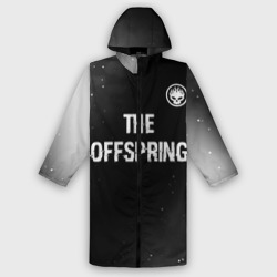 Мужской дождевик 3D The Offspring glitch на темном фоне: символ сверху