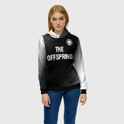 Женская толстовка 3D The Offspring glitch на темном фоне: символ сверху - фото 2