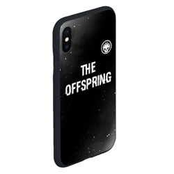 Чехол для iPhone XS Max матовый The Offspring glitch на темном фоне: символ сверху - фото 2