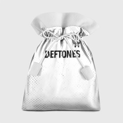 Подарочный 3D мешок Deftones glitch на светлом фоне: символ сверху