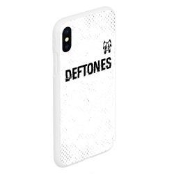 Чехол для iPhone XS Max матовый Deftones glitch на светлом фоне: символ сверху - фото 2