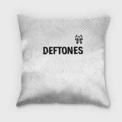 Подушка 3D Deftones glitch на светлом фоне: символ сверху