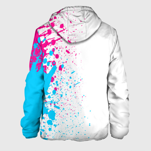 Мужская куртка 3D Radiohead neon gradient style: по-вертикали, цвет 3D печать - фото 2