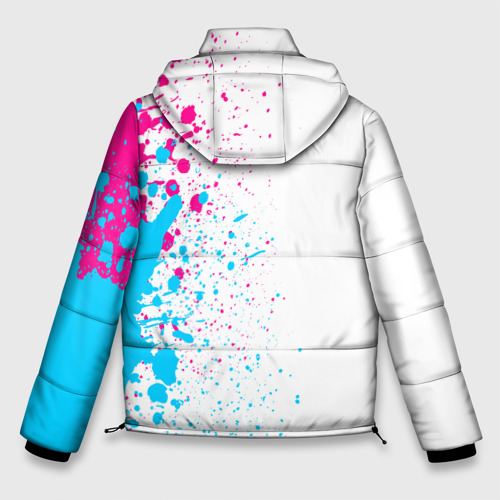 Мужская зимняя куртка 3D Radiohead neon gradient style: по-вертикали, цвет черный - фото 2
