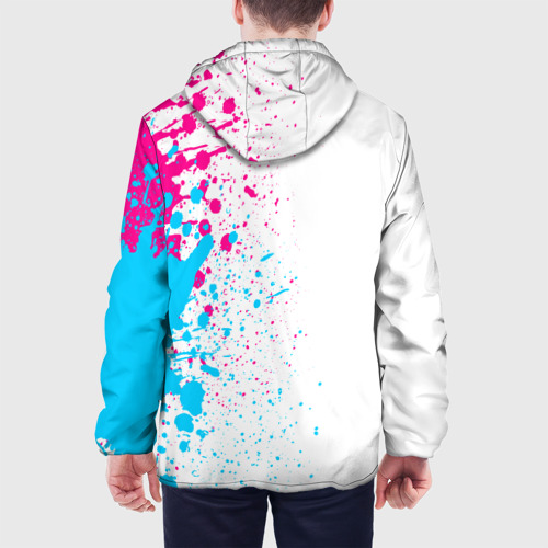 Мужская куртка 3D Radiohead neon gradient style: по-вертикали, цвет 3D печать - фото 5