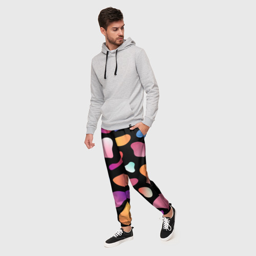 Мужские брюки 3D с принтом Fashionable colorful pattern, фото на моделе #1