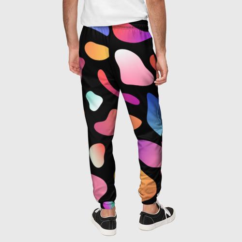 Мужские брюки 3D с принтом Fashionable colorful pattern, вид сзади #2