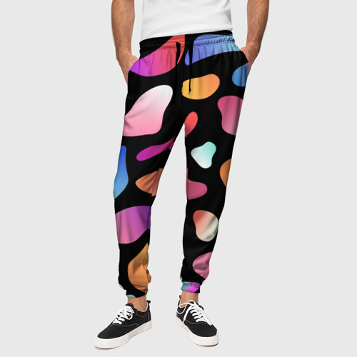 Мужские брюки 3D с принтом Fashionable colorful pattern, вид сбоку #3