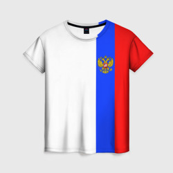 Женская футболка 3D Цвета России - герб