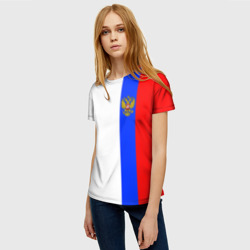 Женская футболка 3D Цвета России - герб - фото 2