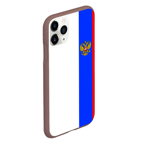 Чехол для iPhone 11 Pro матовый с принтом Цвета России - герб, вид сбоку #3