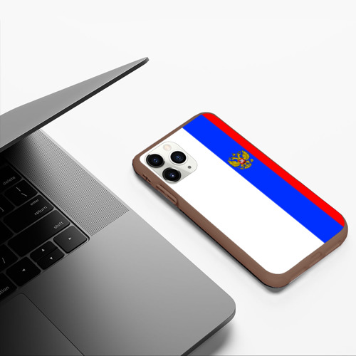 Чехол для iPhone 11 Pro матовый с принтом Цвета России - герб, фото #5