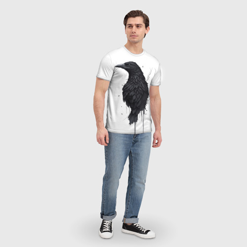Мужская футболка 3D Черный странник, цвет 3D печать - фото 5