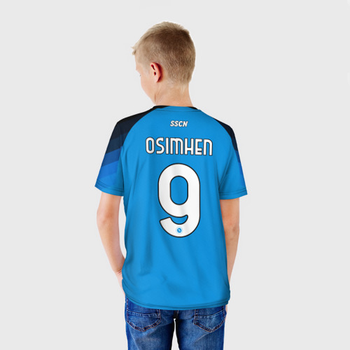 Детская футболка 3D Виктор Осимхен Наполи форма 22-23 домашняя, цвет 3D печать - фото 4