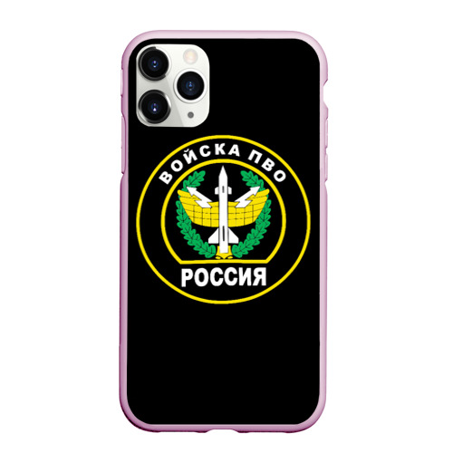 Чехол для iPhone 11 Pro Max матовый ПВО России, цвет розовый