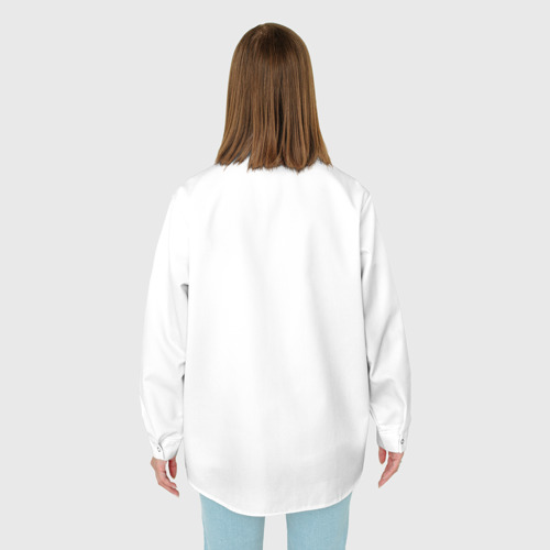 Женская рубашка oversize 3D с принтом Макака гангстер, вид сзади #2