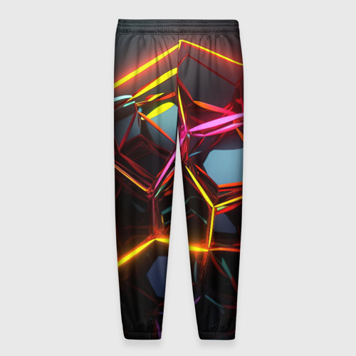 Мужские брюки 3D Неоновые трубки абстракция, цвет 3D печать - фото 2