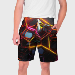 Мужские шорты 3D Неоновые трубки абстракция