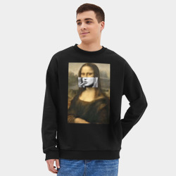 Мужской свитшот oversize без начеса хлопок Мона Лиза Да Винчи - фото 2