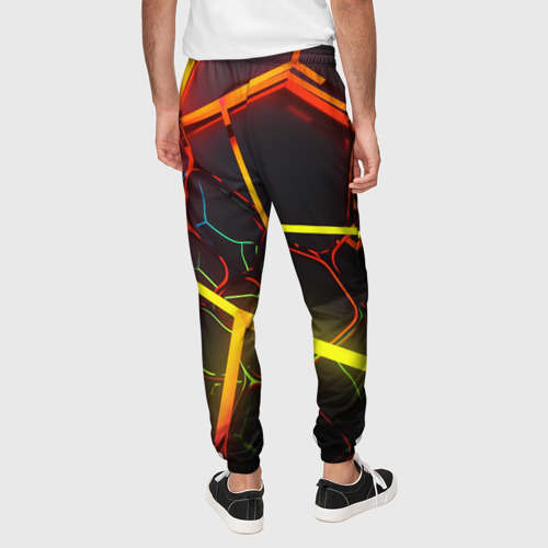 Мужские брюки 3D Неоновые трубки, цвет 3D печать - фото 5
