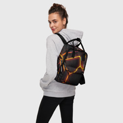 Женский рюкзак 3D Неон на черном фоне - фото 2