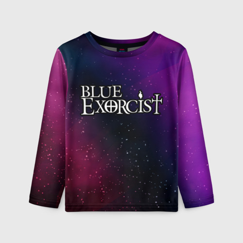 Детский лонгслив 3D Blue Exorcist gradient space, цвет 3D печать