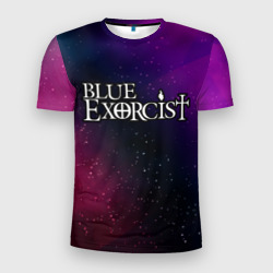 Мужская футболка 3D Slim Blue Exorcist gradient space