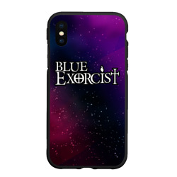 Чехол для iPhone XS Max матовый Blue Exorcist gradient space