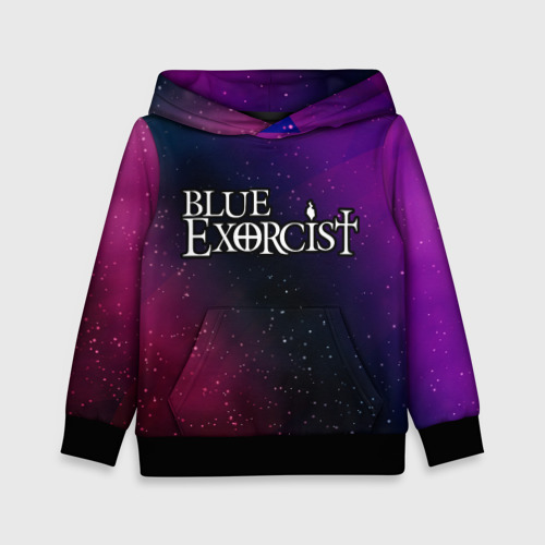 Детская толстовка 3D Blue Exorcist gradient space, цвет черный