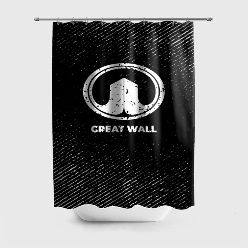 Штора 3D для ванной Great Wall с потертостями на темном фоне