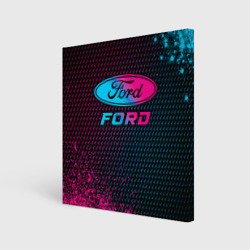 Холст квадратный Ford - neon gradient