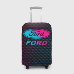 Чехол для чемодана 3D Ford - neon gradient