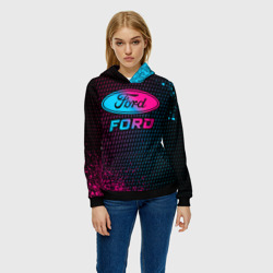 Женская толстовка 3D Ford - neon gradient - фото 2