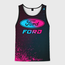 Мужская майка 3D Ford - neon gradient