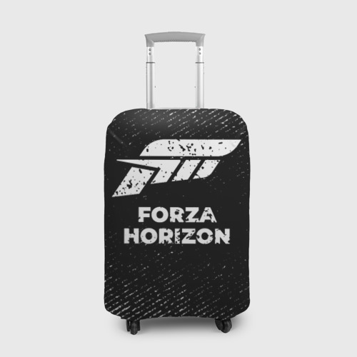 Чехол для чемодана 3D Forza Horizon с потертостями на темном фоне, цвет 3D печать