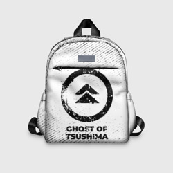 Детский рюкзак 3D Ghost of Tsushima с потертостями на светлом фоне