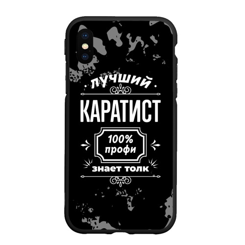 Чехол для iPhone XS Max матовый Лучший каратист: 100% профи