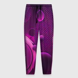 Мужские брюки 3D Фиолетовые шары