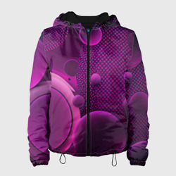 Женская куртка 3D Фиолетовые шары