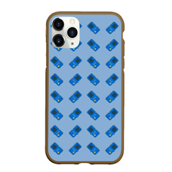 Чехол для iPhone 11 Pro матовый Синяя консоль Тетрис