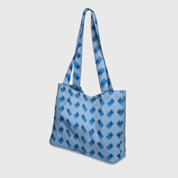 Пляжная сумка 3D Синяя консоль Тетрис - фото 2