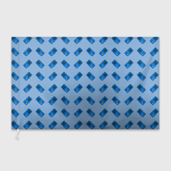Флаг 3D Синяя консоль Тетрис