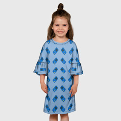 Детское платье 3D Синяя консоль Тетрис - фото 2
