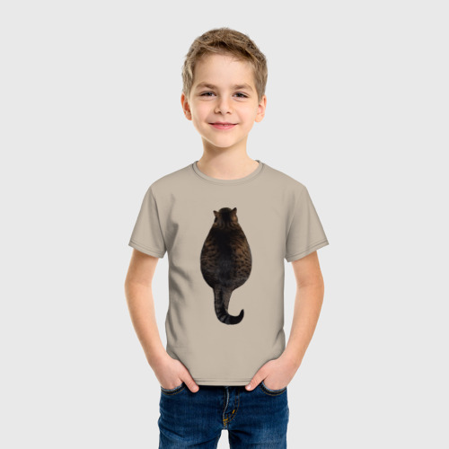Детская футболка хлопок Вася Шарообразный, цвет миндальный - фото 3