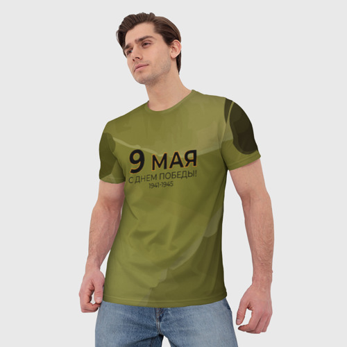 Мужская футболка 3D с принтом Важная дата, фото на моделе #1