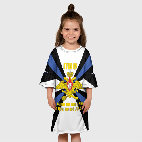 Детское платье 3D с принтом ПВО - сами не летаем и другим не даем!, вид сбоку #3