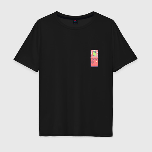 Мужская футболка хлопок Oversize с принтом Игровая приставка Тетрис - мини, вид спереди #2