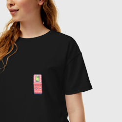 Женская футболка хлопок Oversize Игровая приставка Тетрис - мини - фото 2