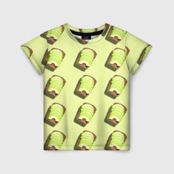 Детская футболка 3D Бутерброд с авокадо