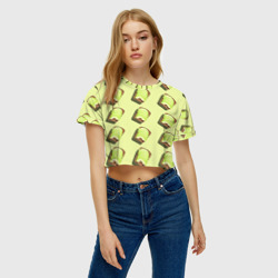 Женская футболка Crop-top 3D Бутерброд с авокадо - фото 2